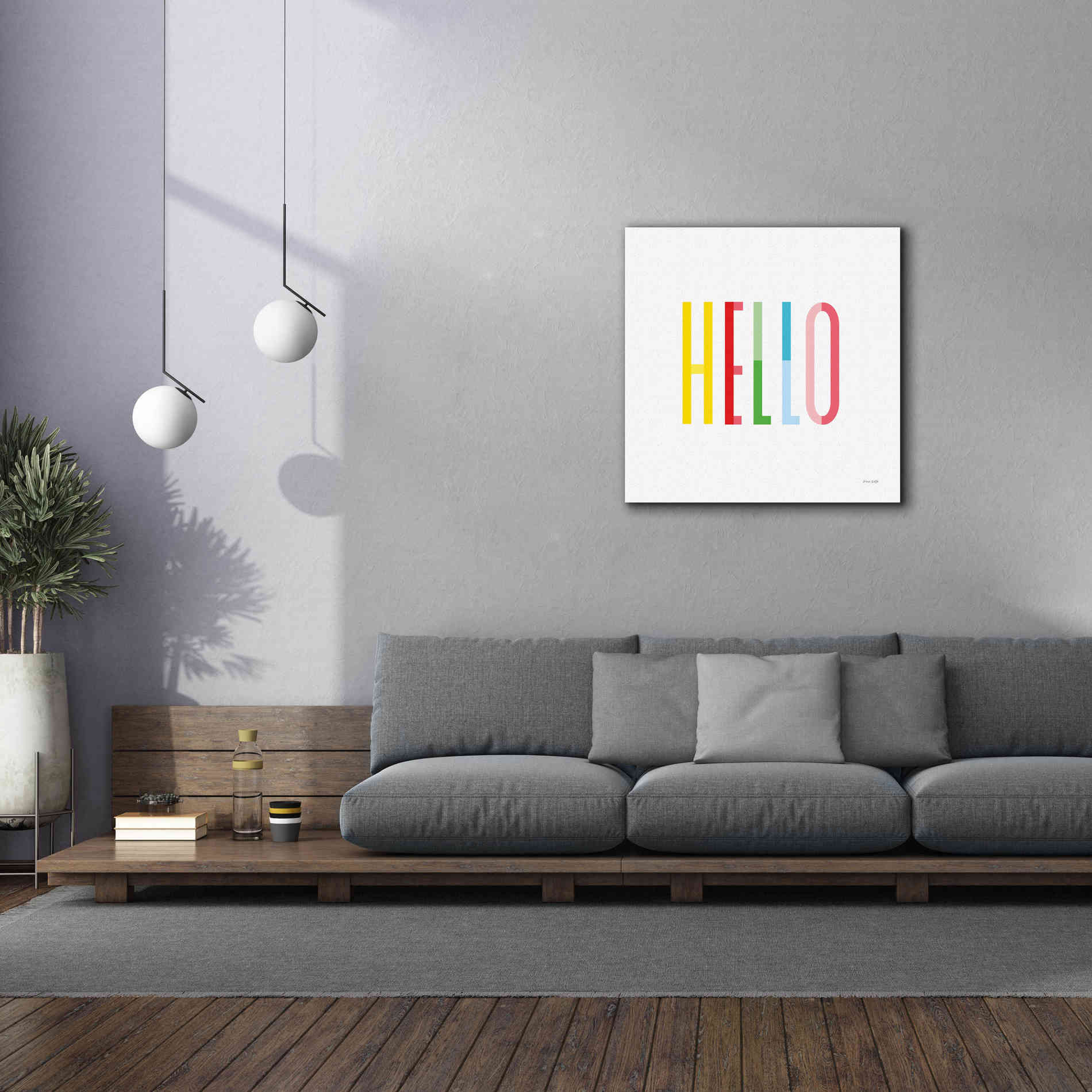 'Hello' by Ann Kelle Designs, Canvas Wall Art,37 x 37