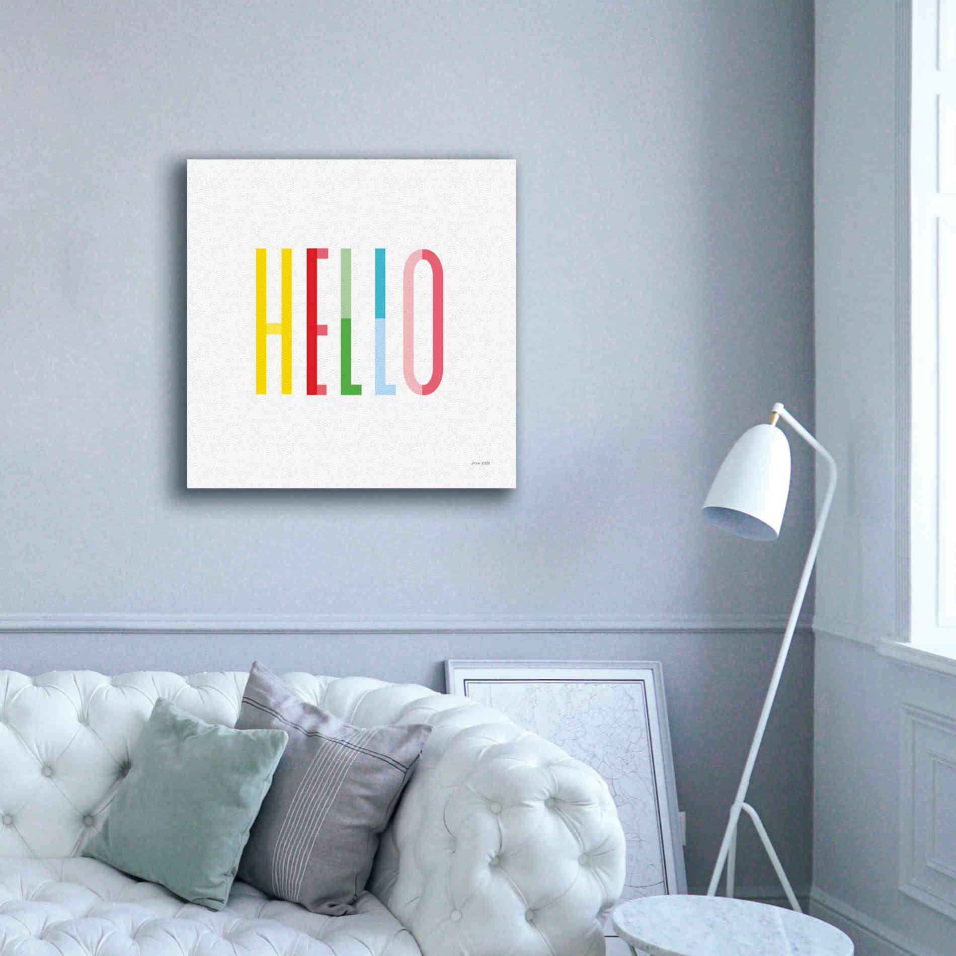 'Hello' by Ann Kelle Designs, Canvas Wall Art,37 x 37