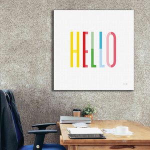 'Hello' by Ann Kelle Designs, Canvas Wall Art,37 x 37