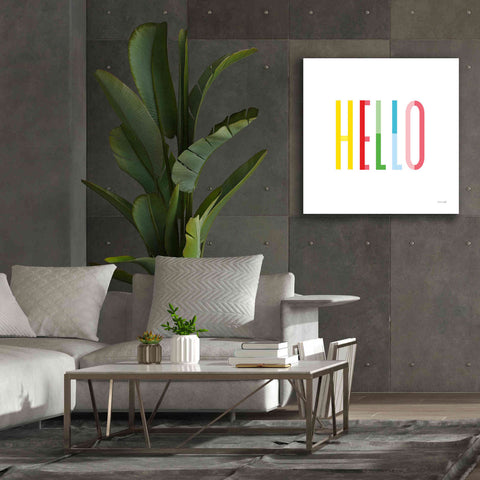 Image of 'Hello' by Ann Kelle Designs, Canvas Wall Art,37 x 37