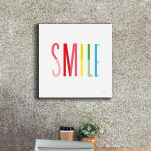 'Smile' by Ann Kelle Designs, Canvas Wall Art,18 x 18