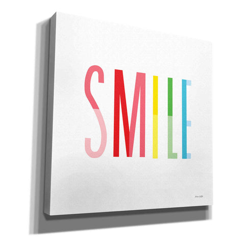 Image of 'Smile' by Ann Kelle Designs, Canvas Wall Art,12x12x1.1x0,18x18x1.1x0,26x26x1.74x0,37x37x1.74x0