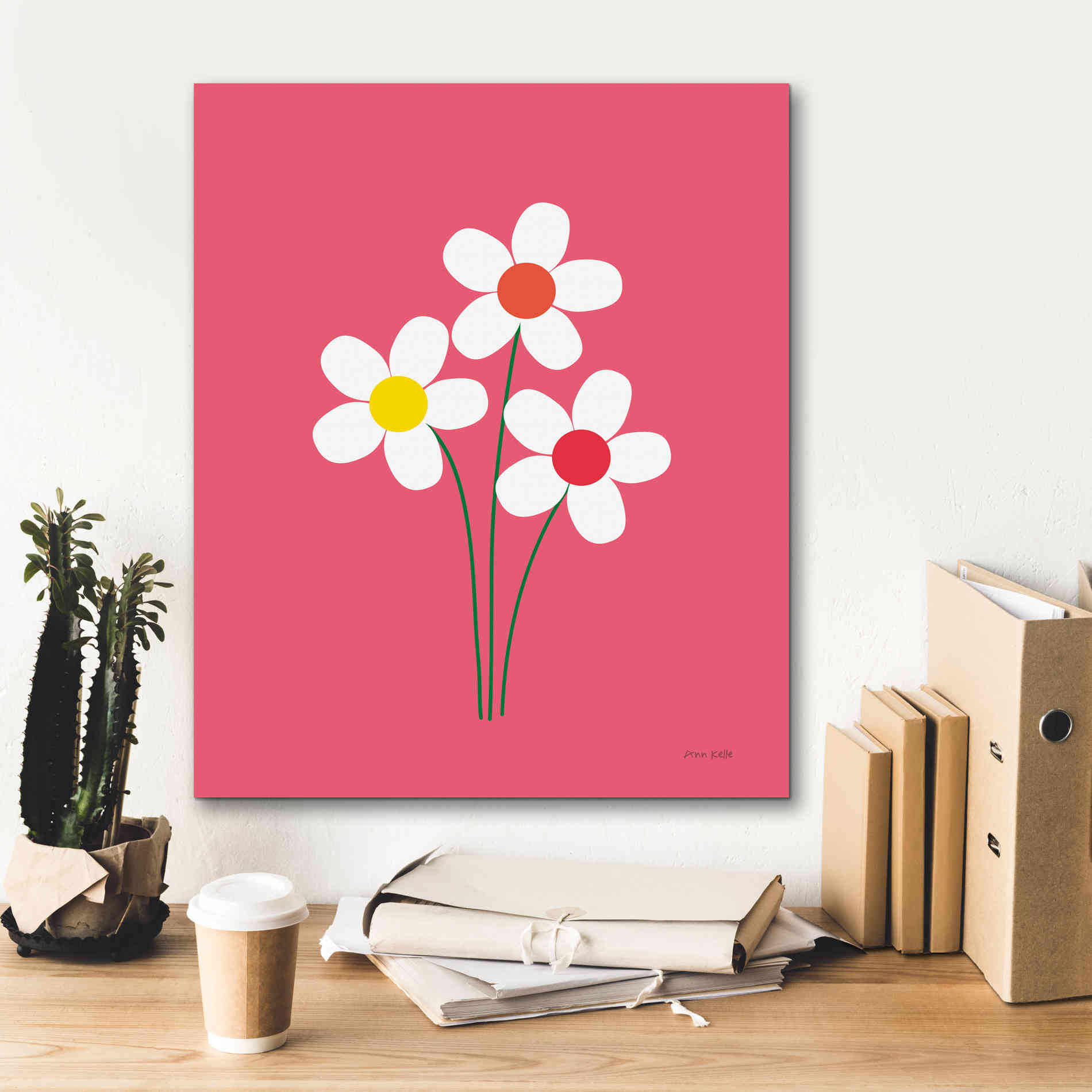 'Daisies I' by Ann Kelle Designs, Canvas Wall Art,20 x 24