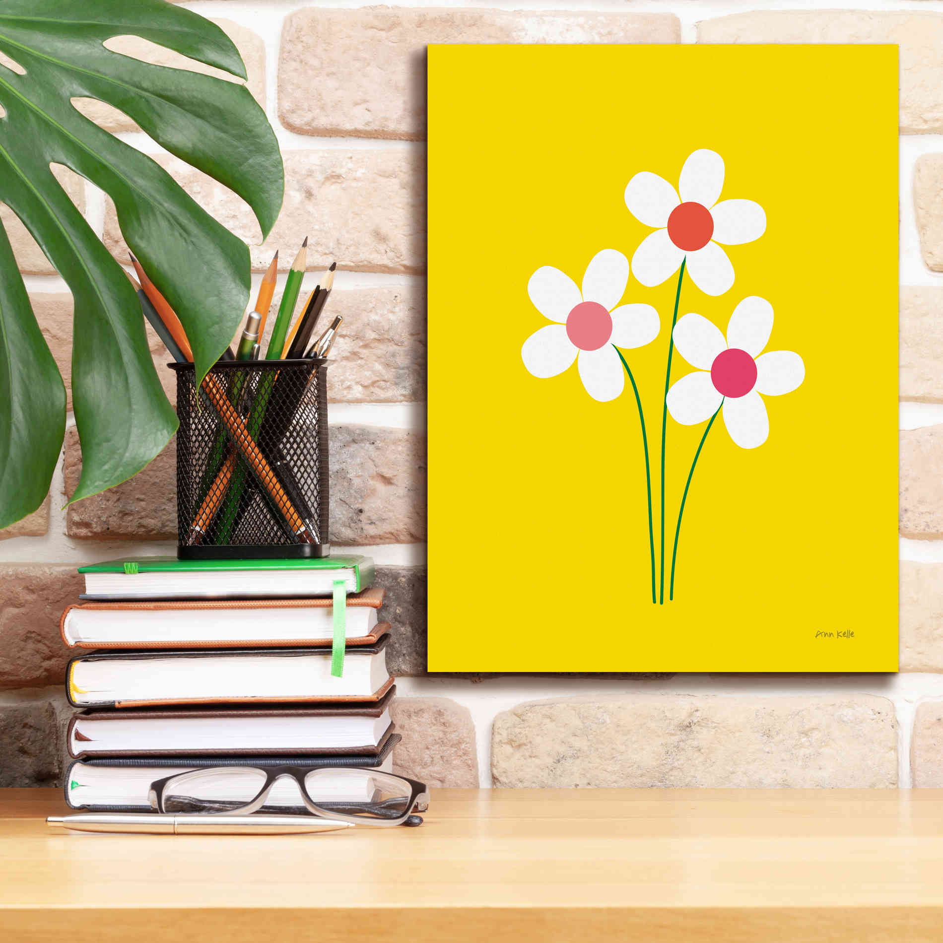 'Daisies II' by Ann Kelle Designs, Canvas Wall Art,12 x 16