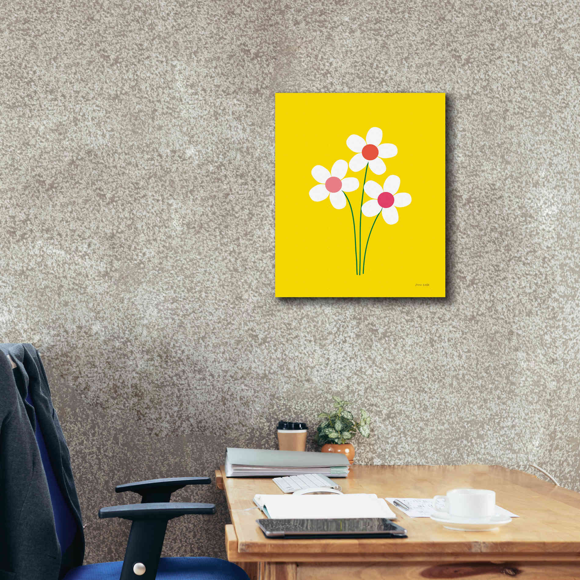 'Daisies II' by Ann Kelle Designs, Canvas Wall Art,20 x 24