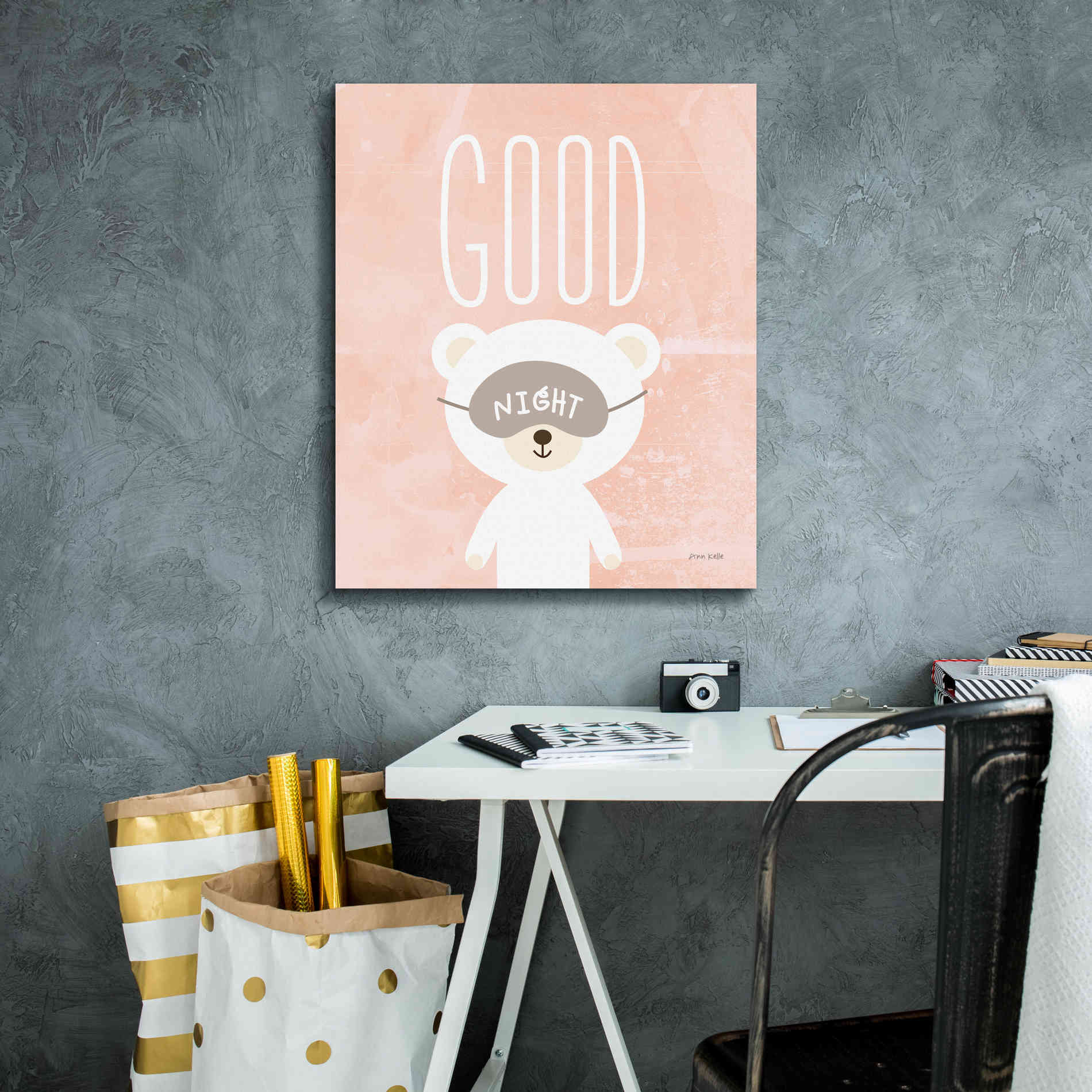 'Goodnight' by Ann Kelle Designs, Canvas Wall Art,20 x 24