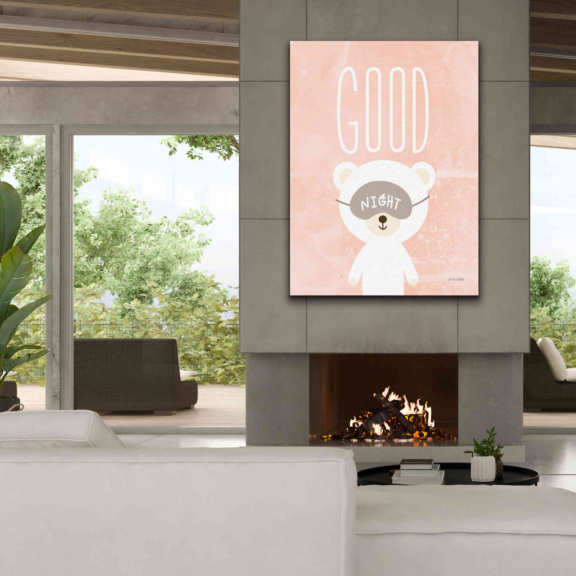 'Goodnight' by Ann Kelle Designs, Canvas Wall Art,40 x 54