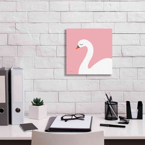 'Swan' by Ann Kelle Designs, Canvas Wall Art,12 x 12