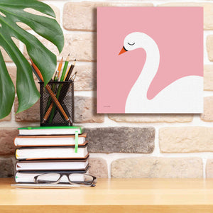 'Swan' by Ann Kelle Designs, Canvas Wall Art,12 x 12