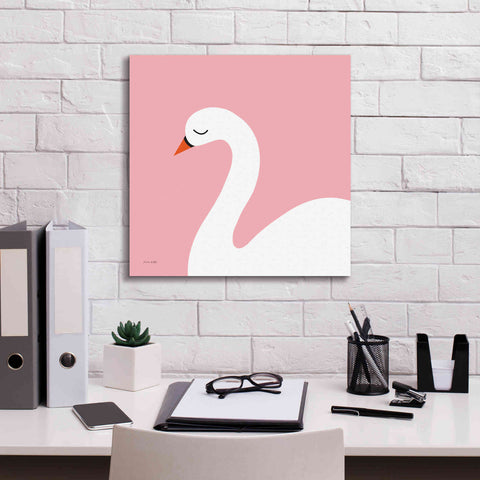 Image of 'Swan' by Ann Kelle Designs, Canvas Wall Art,18 x 18