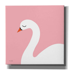 'Swan' by Ann Kelle Designs, Canvas Wall Art,12x12x1.1x0,18x18x1.1x0,26x26x1.74x0,37x37x1.74x0