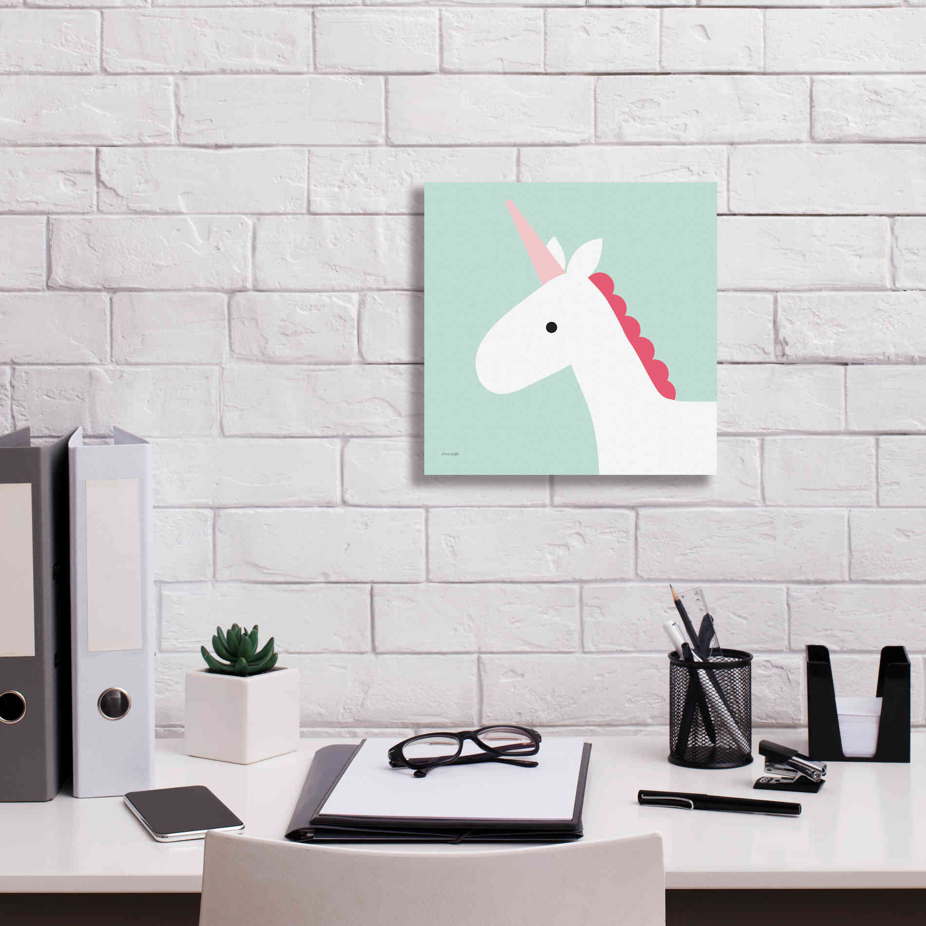 'Unicorn' by Ann Kelle Designs, Canvas Wall Art,12 x 12