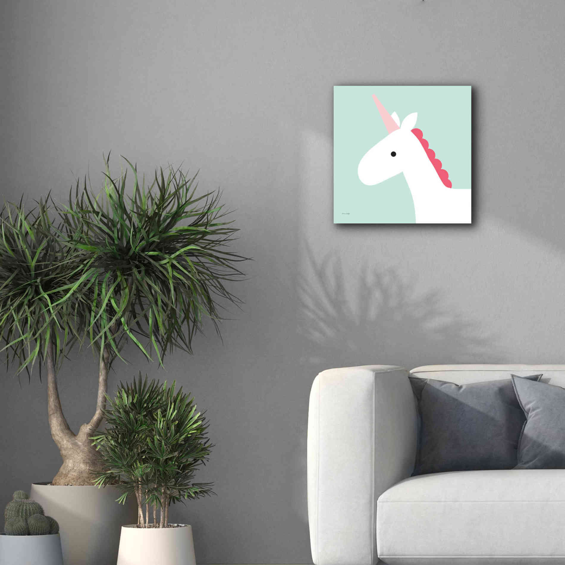 'Unicorn' by Ann Kelle Designs, Canvas Wall Art,18 x 18