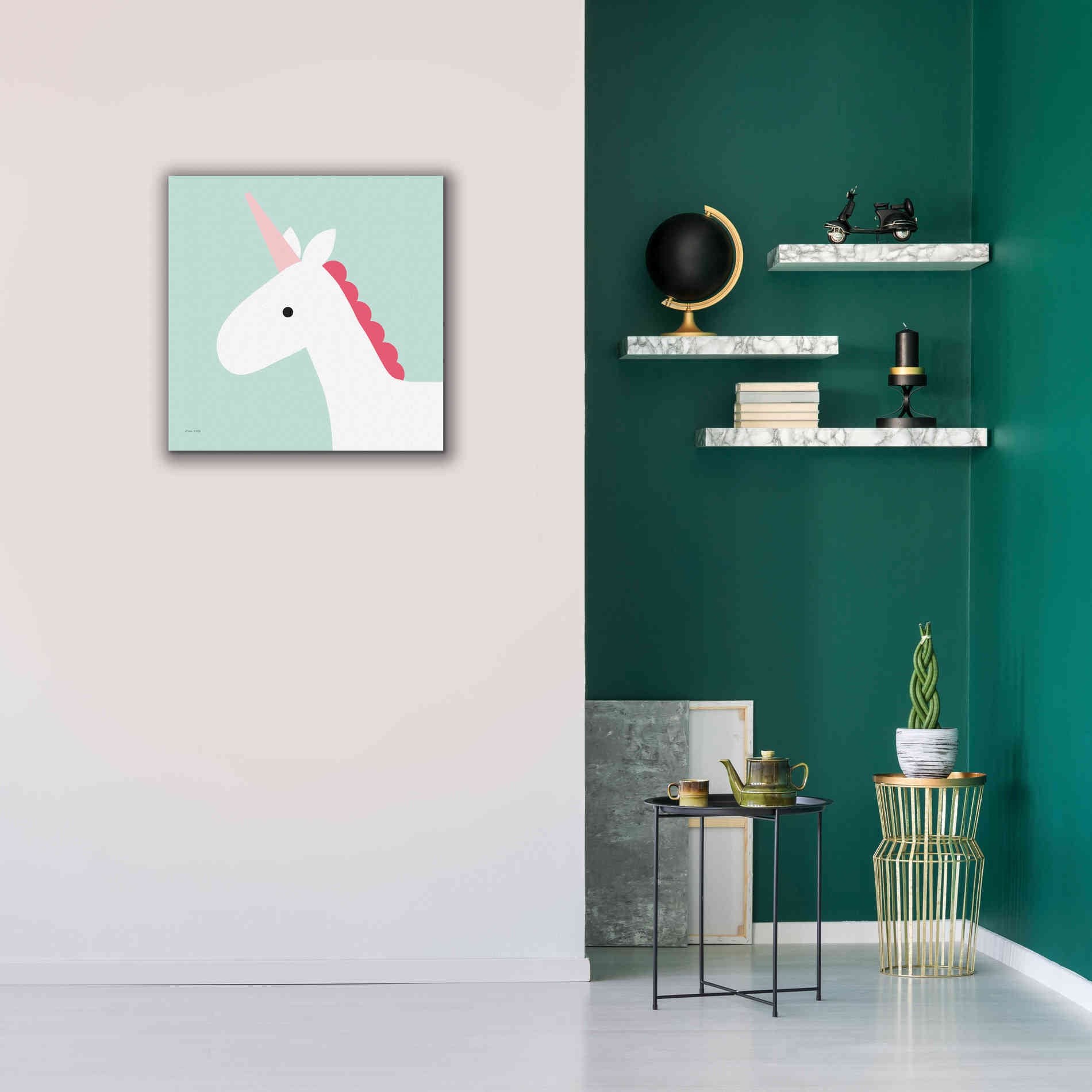 'Unicorn' by Ann Kelle Designs, Canvas Wall Art,26 x 26