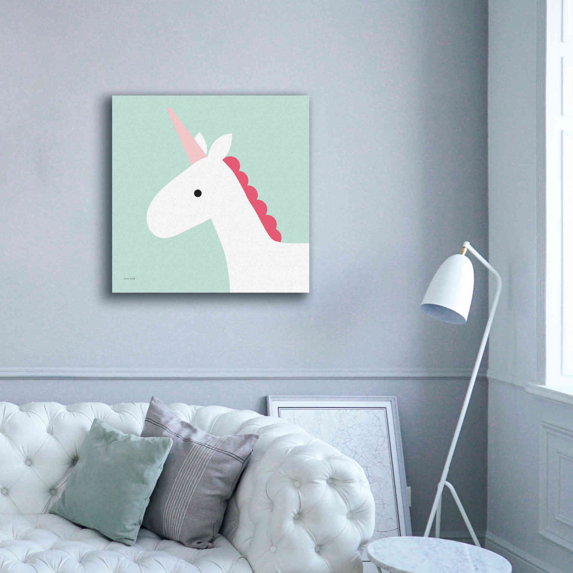 'Unicorn' by Ann Kelle Designs, Canvas Wall Art,37 x 37