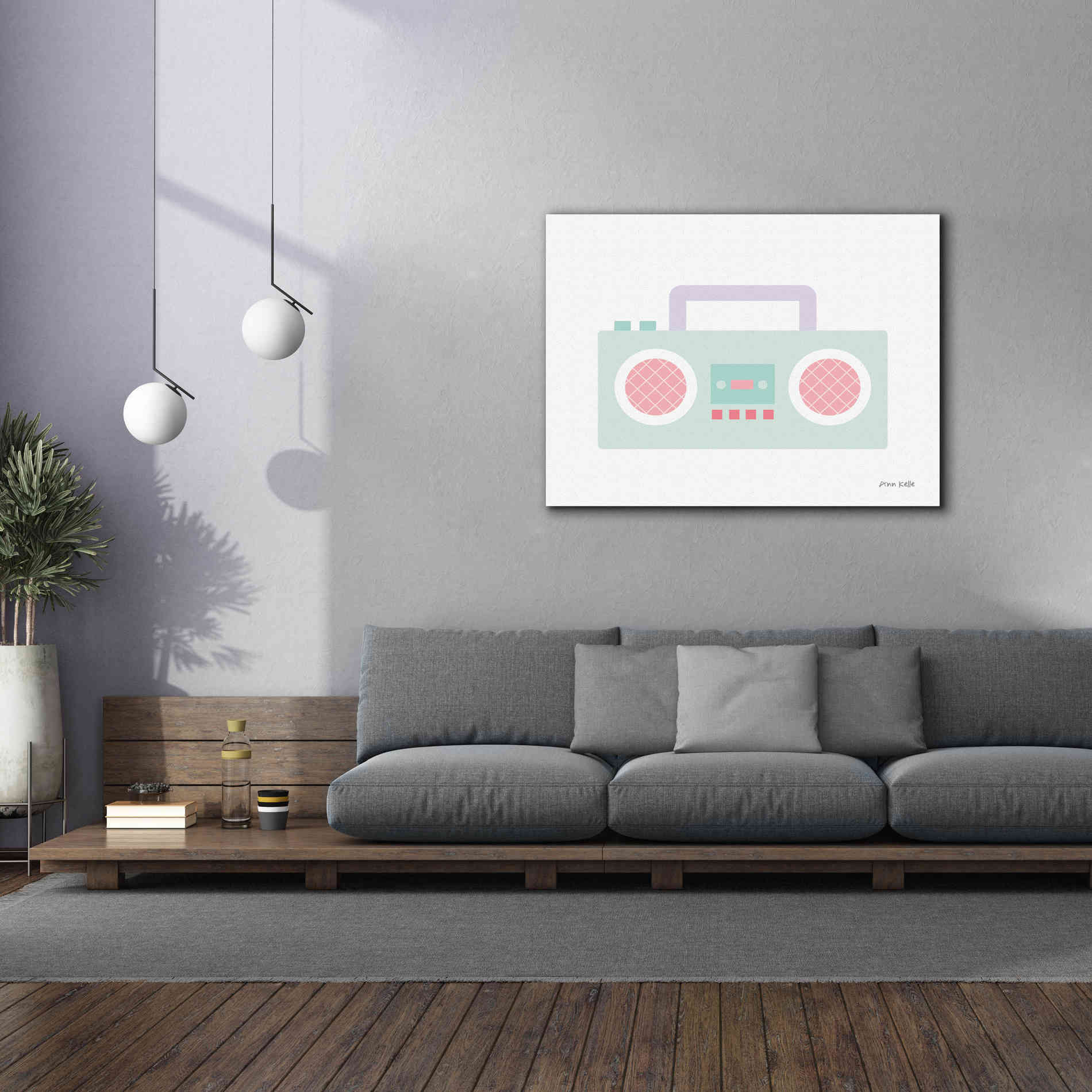 'Boombox' by Ann Kelle Designs, Canvas Wall Art,54 x 40