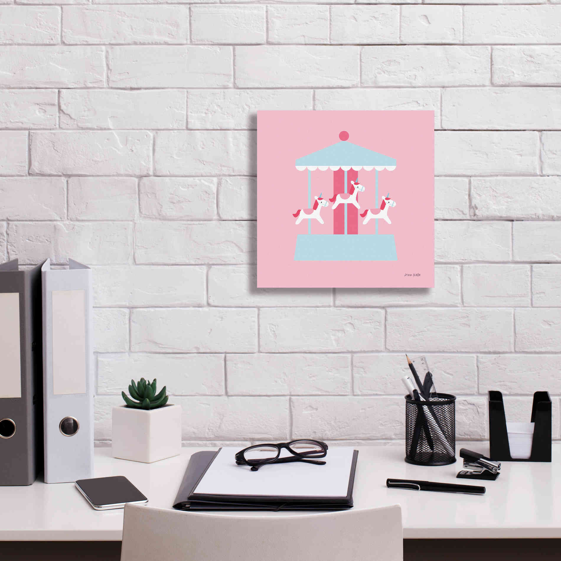 'Merry Go Round' by Ann Kelle Designs, Canvas Wall Art,12 x 12
