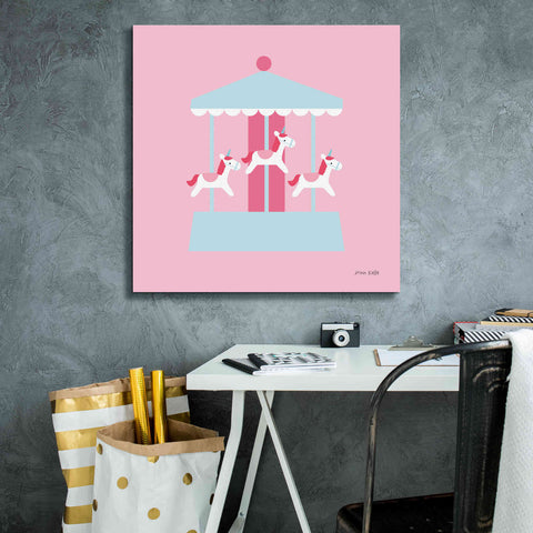 Image of 'Merry Go Round' by Ann Kelle Designs, Canvas Wall Art,26 x 26