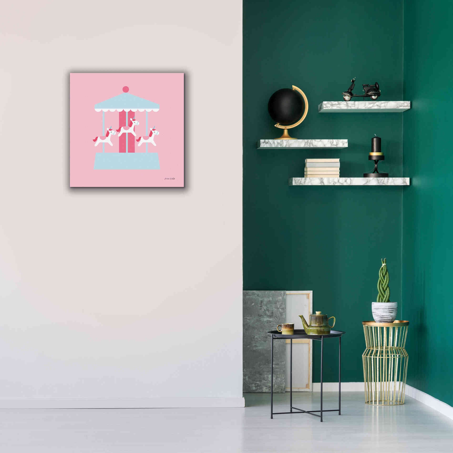 'Merry Go Round' by Ann Kelle Designs, Canvas Wall Art,26 x 26