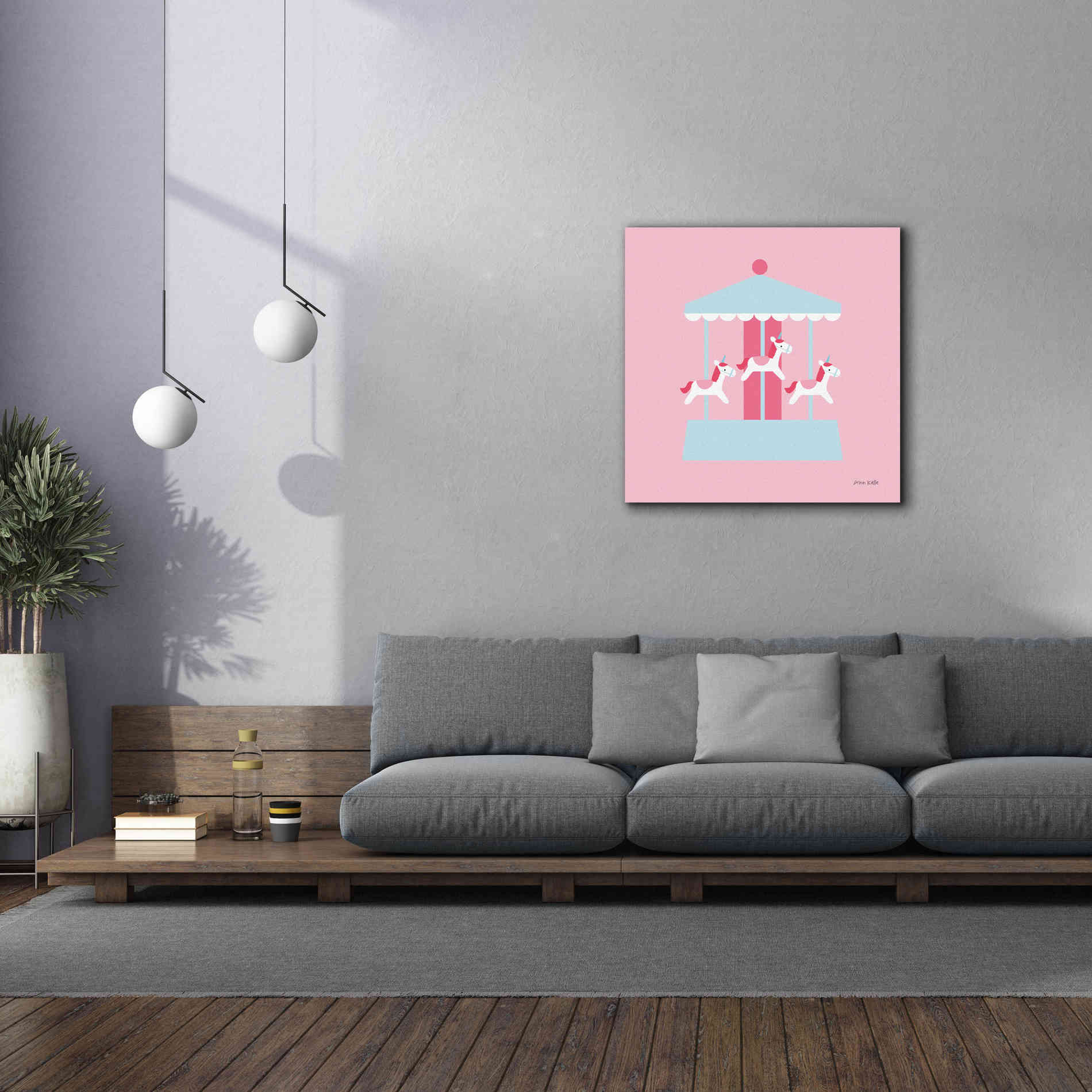 'Merry Go Round' by Ann Kelle Designs, Canvas Wall Art,37 x 37