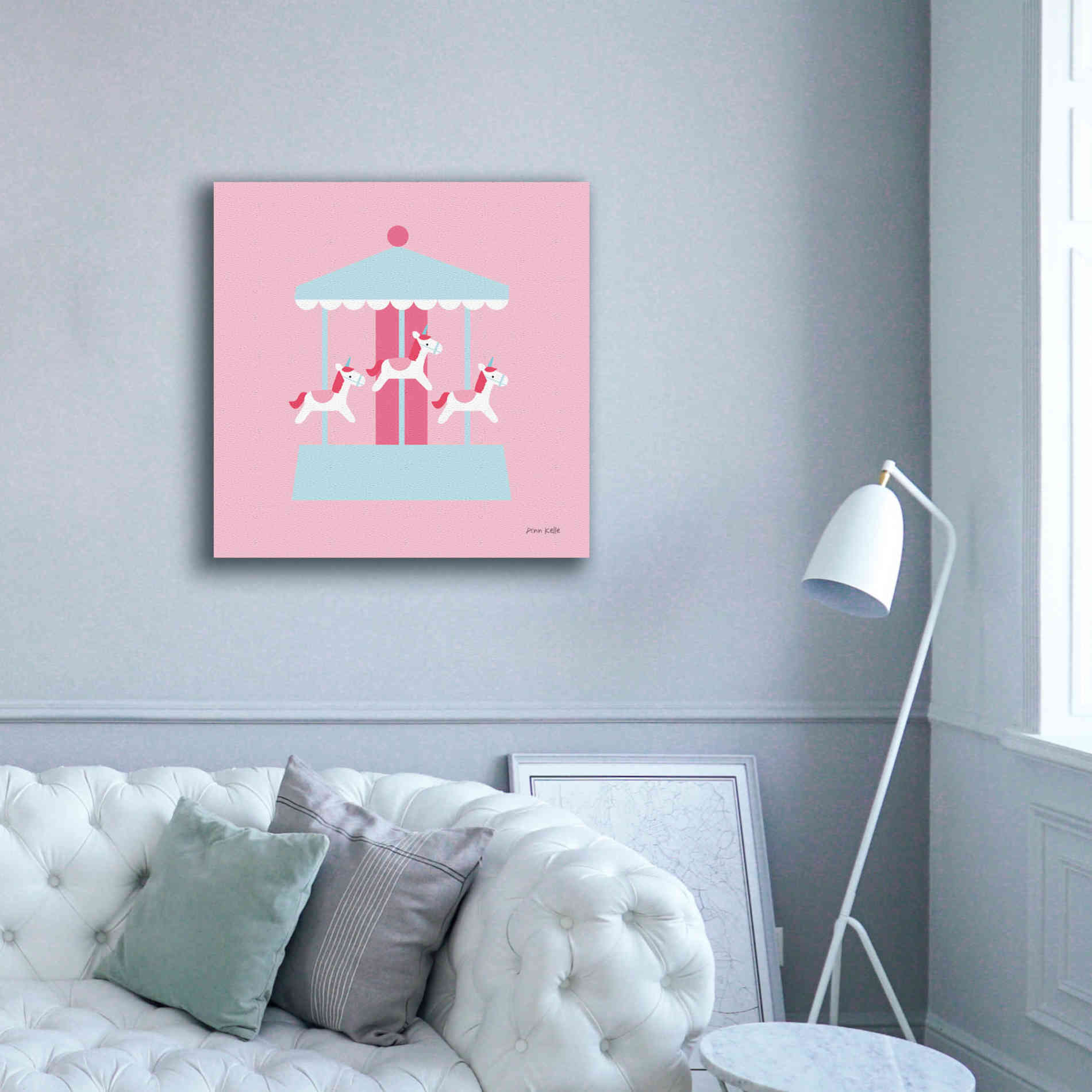 'Merry Go Round' by Ann Kelle Designs, Canvas Wall Art,37 x 37