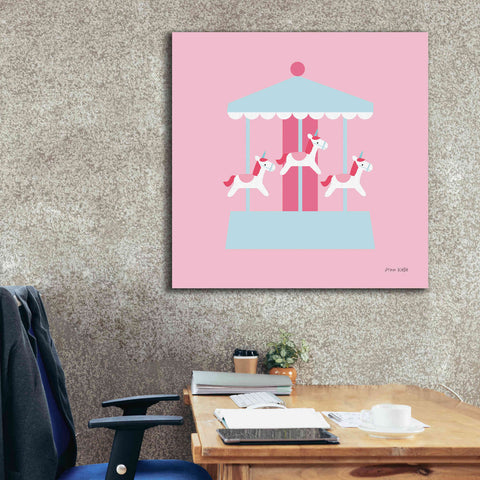 Image of 'Merry Go Round' by Ann Kelle Designs, Canvas Wall Art,37 x 37