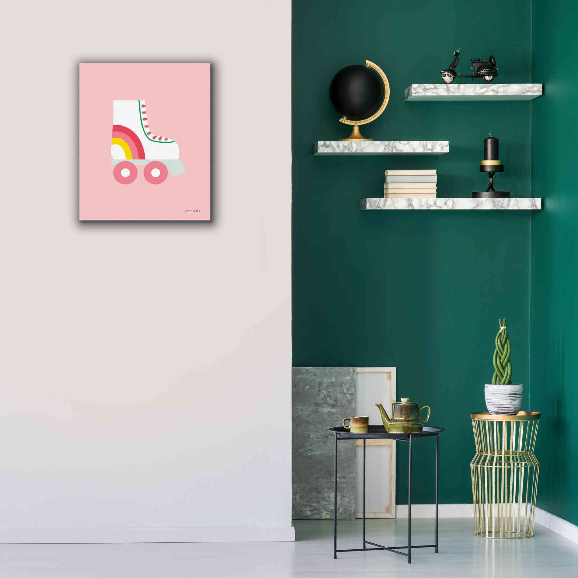 'Rollerskate' by Ann Kelle Designs, Canvas Wall Art,20 x 24