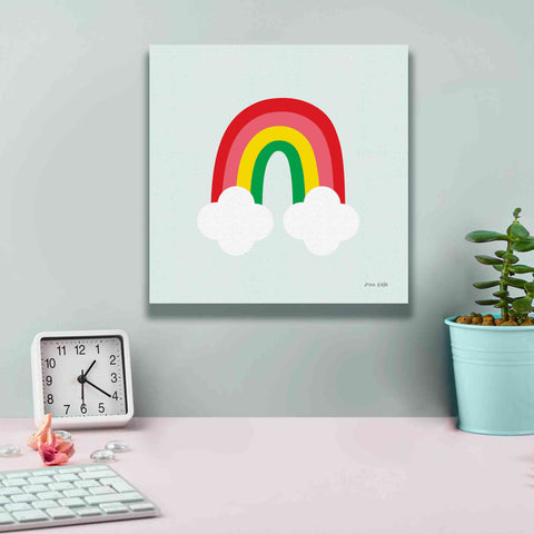 Image of 'Bright Rainbow I' by Ann Kelle Designs, Canvas Wall Art,12 x 12