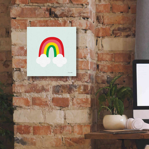 Image of 'Bright Rainbow I' by Ann Kelle Designs, Canvas Wall Art,12 x 12