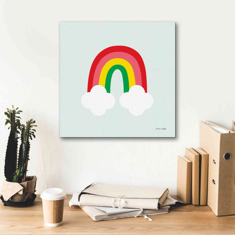 Image of 'Bright Rainbow I' by Ann Kelle Designs, Canvas Wall Art,18 x 18