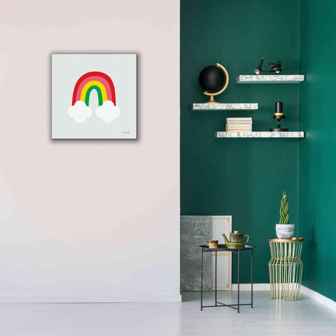 Image of 'Bright Rainbow I' by Ann Kelle Designs, Canvas Wall Art,26 x 26