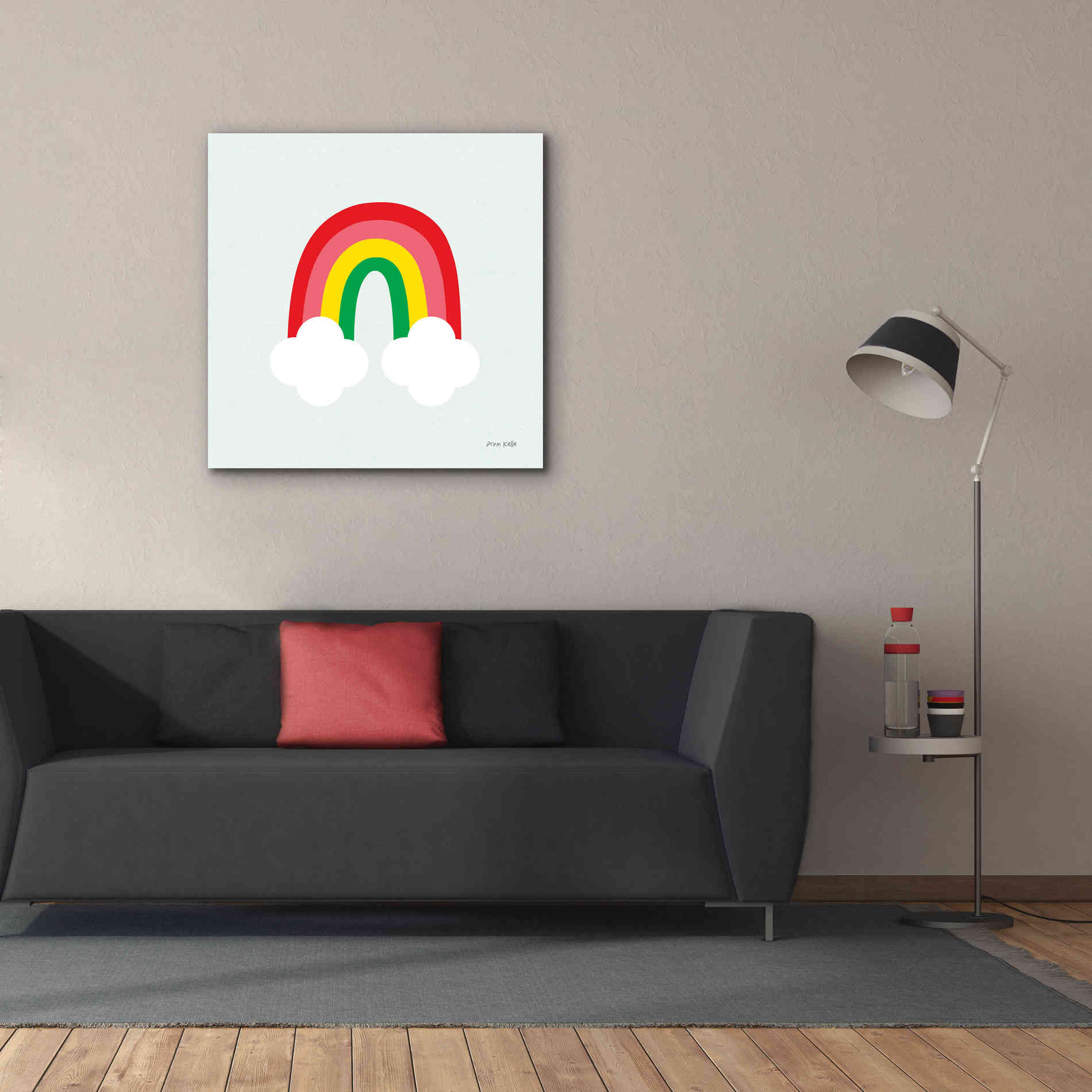'Bright Rainbow I' by Ann Kelle Designs, Canvas Wall Art,37 x 37