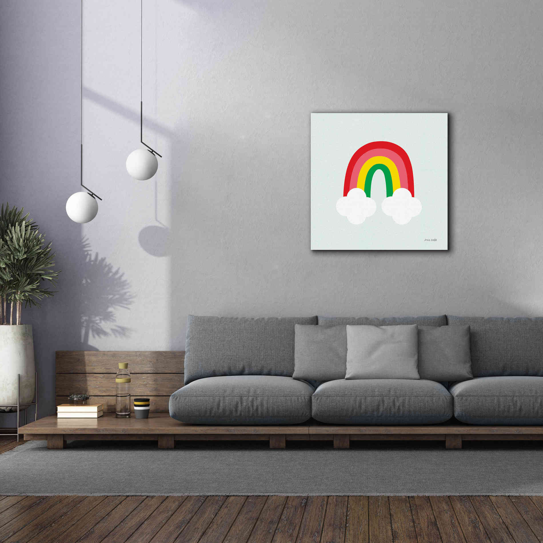 'Bright Rainbow I' by Ann Kelle Designs, Canvas Wall Art,37 x 37