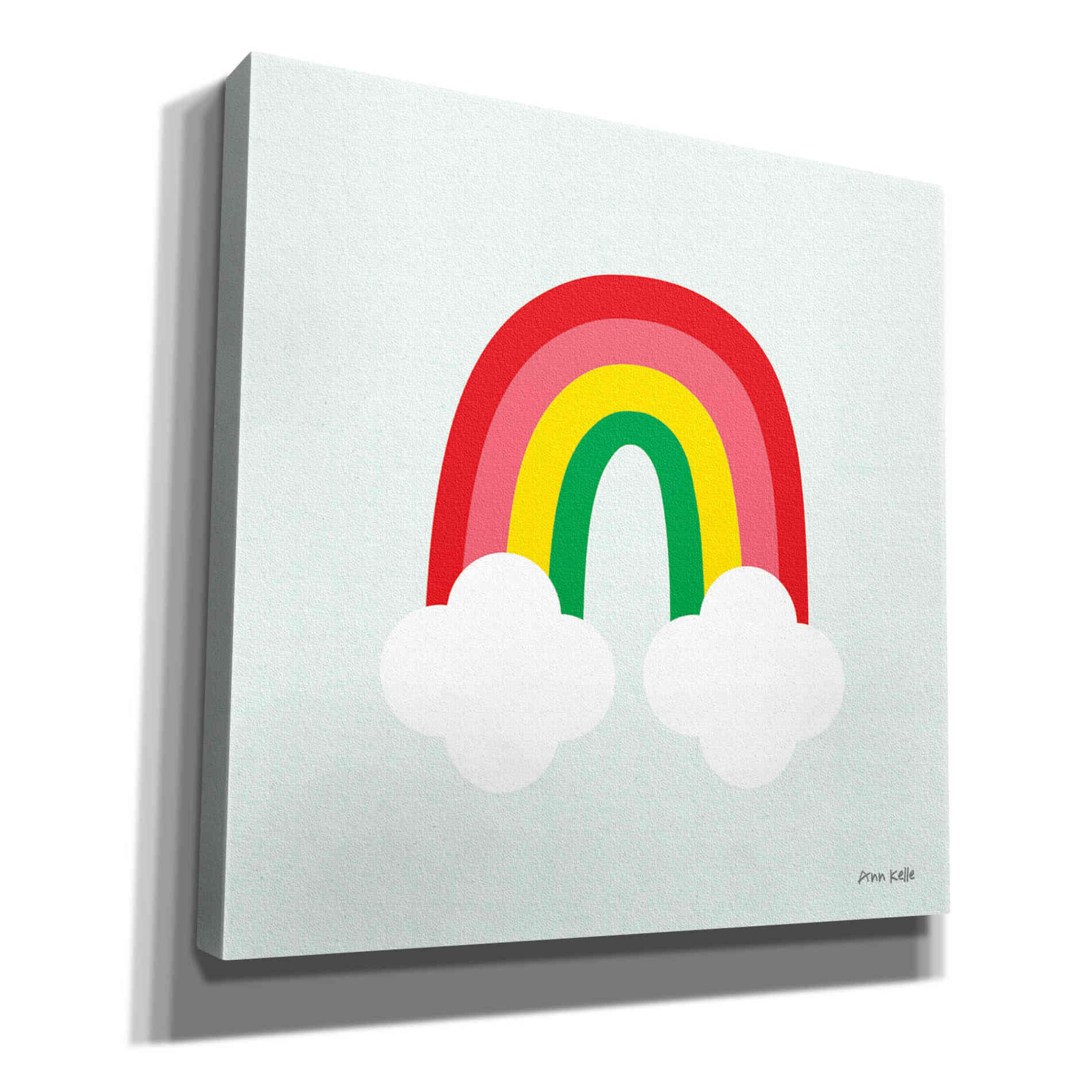 'Bright Rainbow I' by Ann Kelle Designs, Canvas Wall Art,12x12x1.1x0,18x18x1.1x0,26x26x1.74x0,37x37x1.74x0