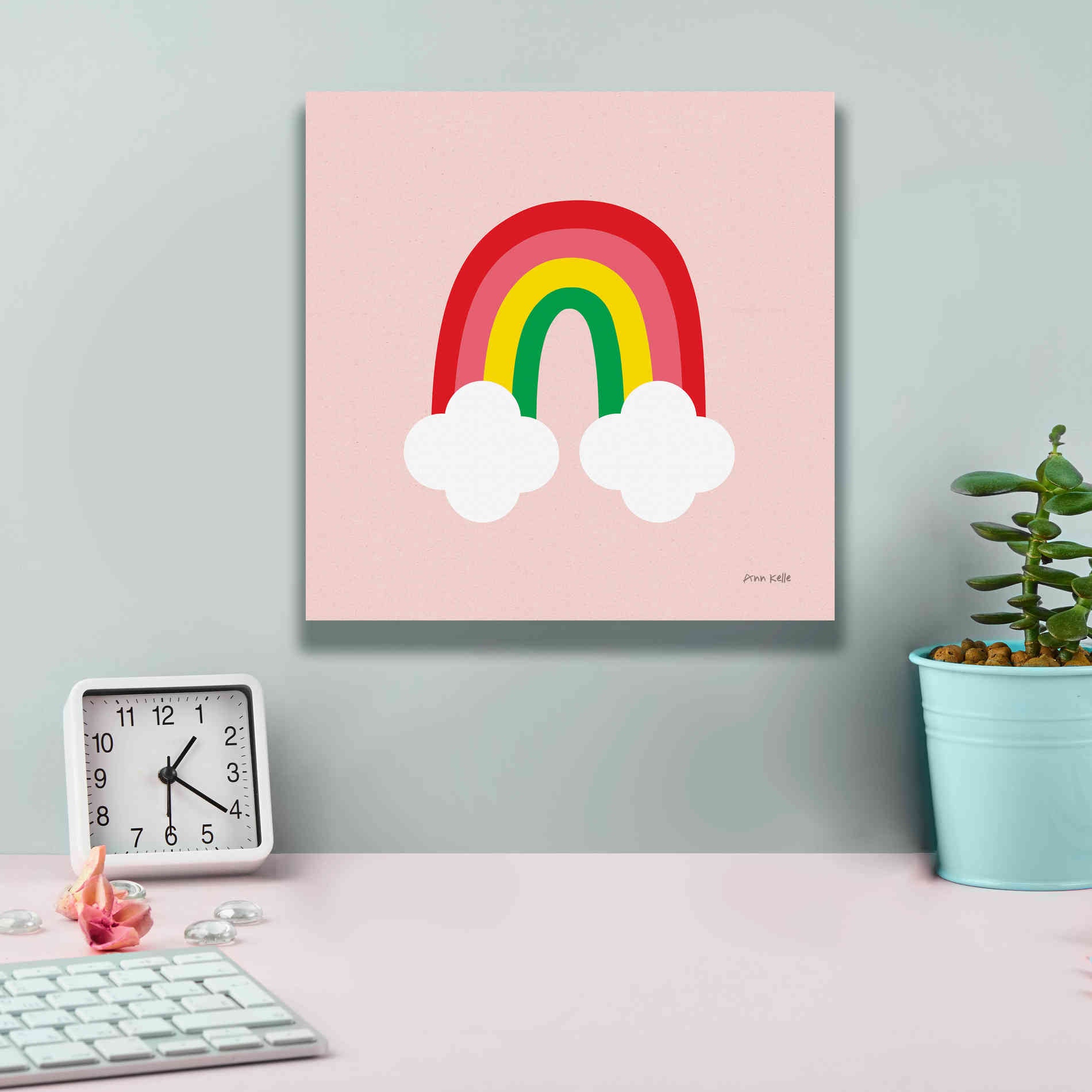 'Bright Rainbow II' by Ann Kelle Designs, Canvas Wall Art,12 x 12