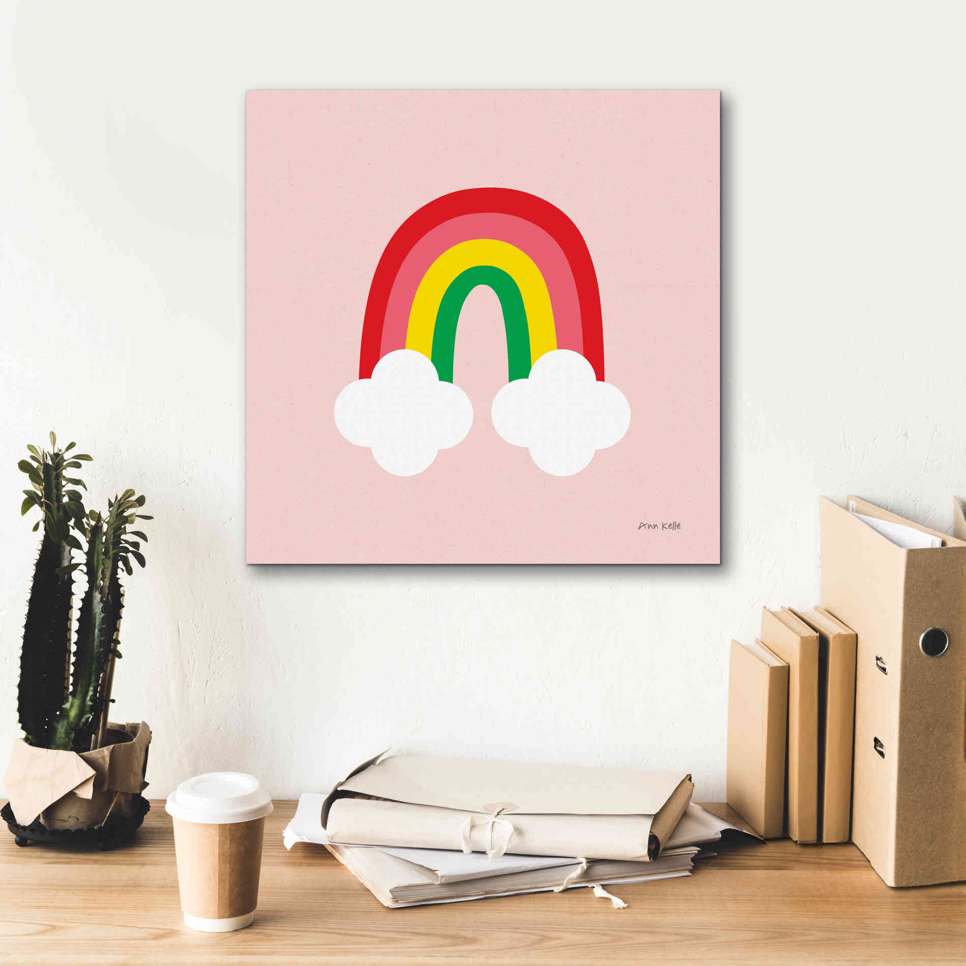 'Bright Rainbow II' by Ann Kelle Designs, Canvas Wall Art,18 x 18