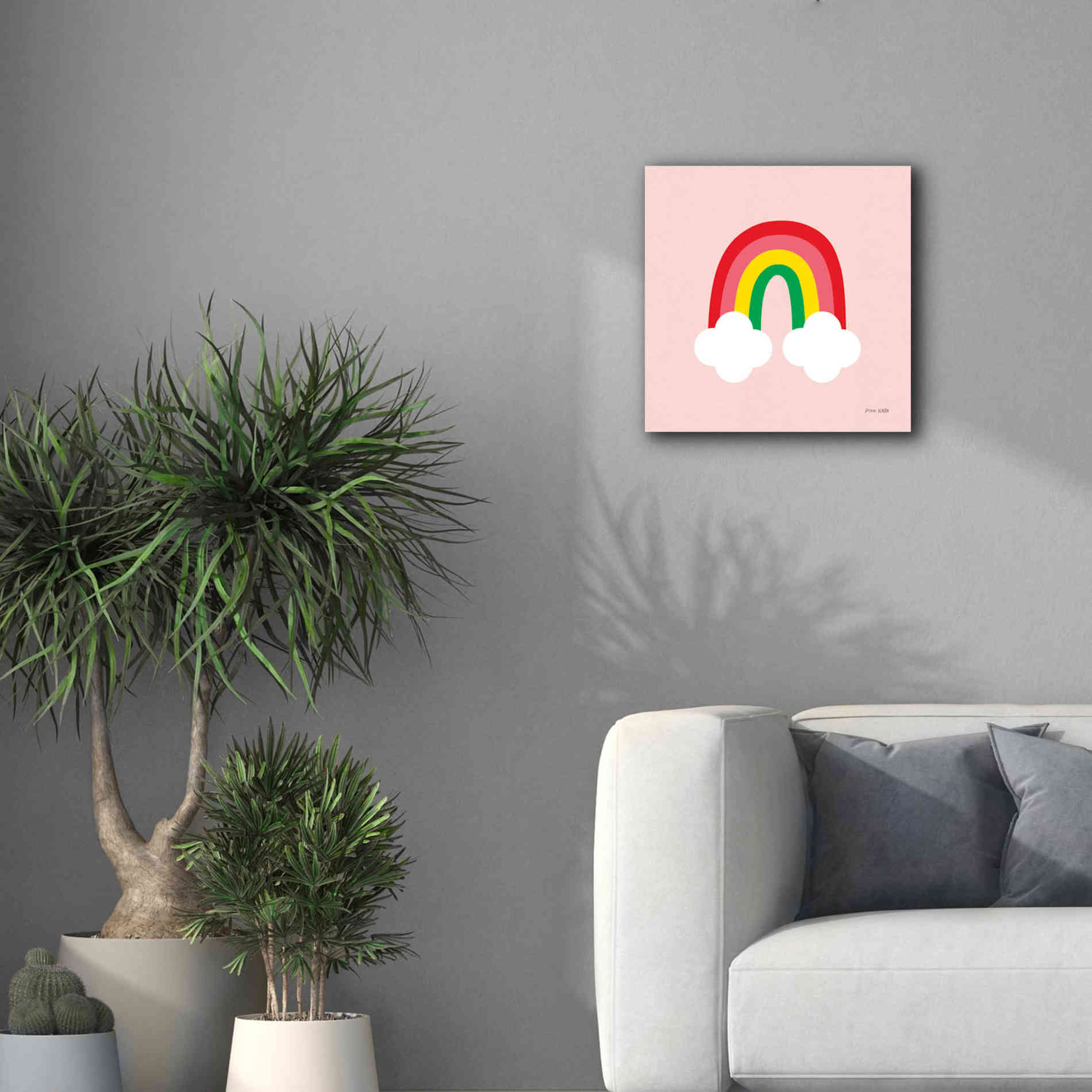 'Bright Rainbow II' by Ann Kelle Designs, Canvas Wall Art,18 x 18