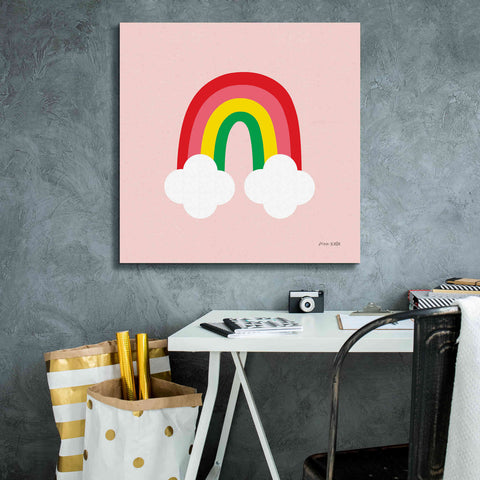 Image of 'Bright Rainbow II' by Ann Kelle Designs, Canvas Wall Art,26 x 26