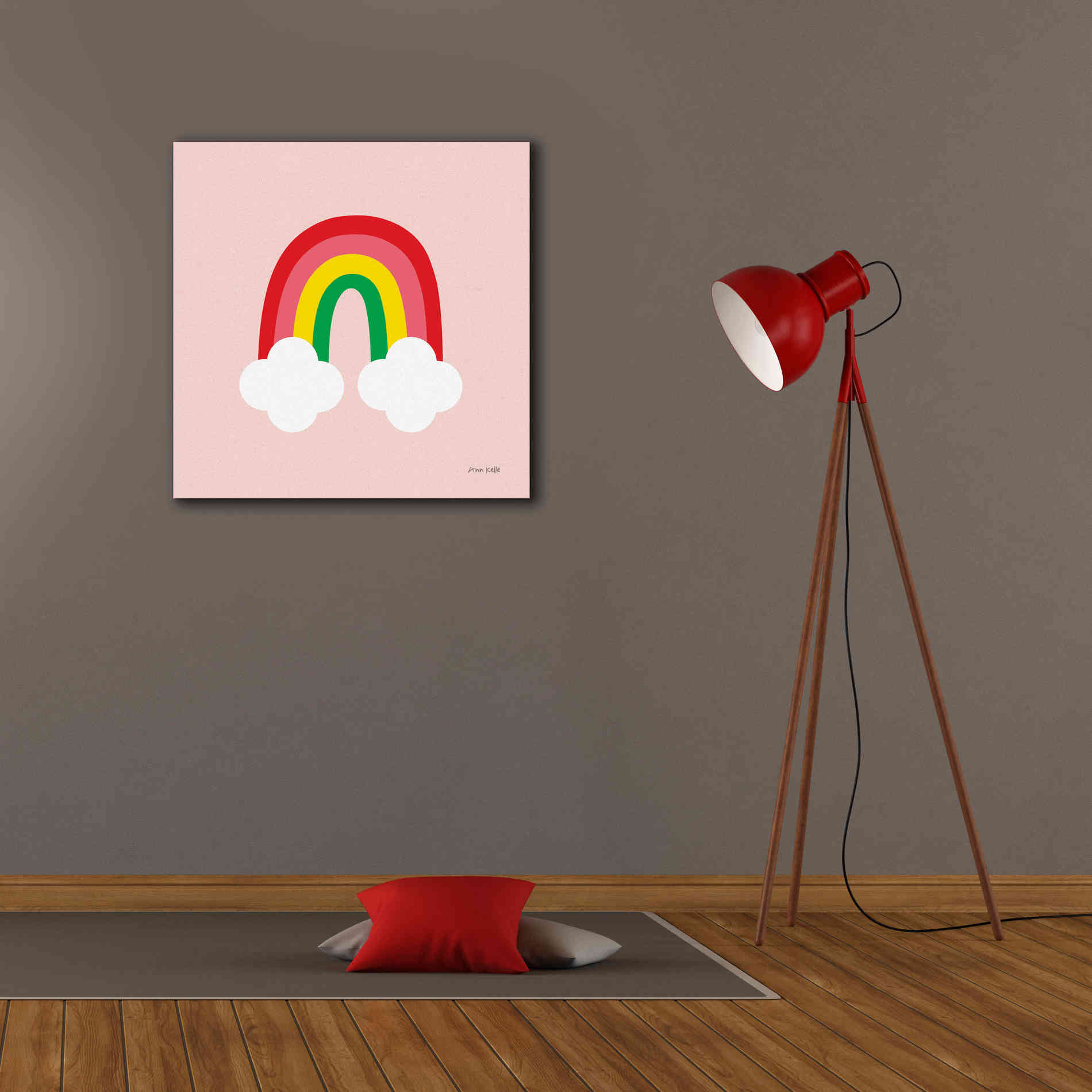 'Bright Rainbow II' by Ann Kelle Designs, Canvas Wall Art,26 x 26