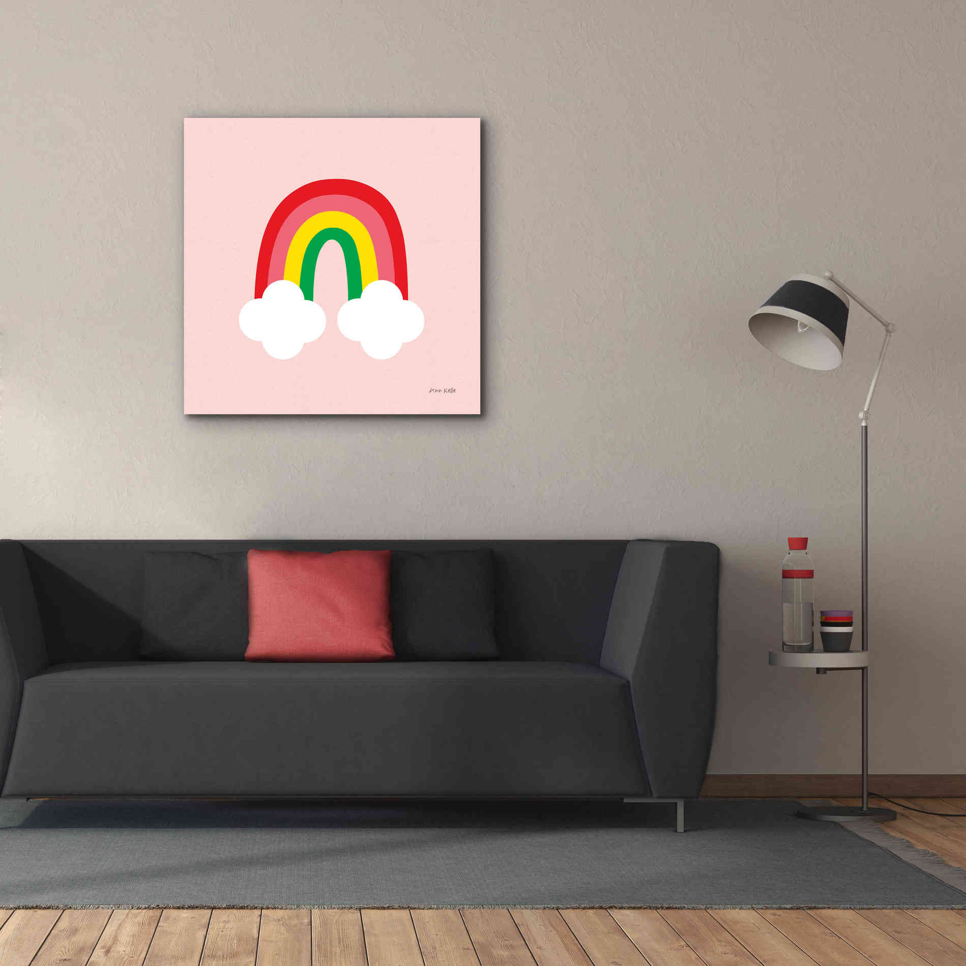 'Bright Rainbow II' by Ann Kelle Designs, Canvas Wall Art,37 x 37