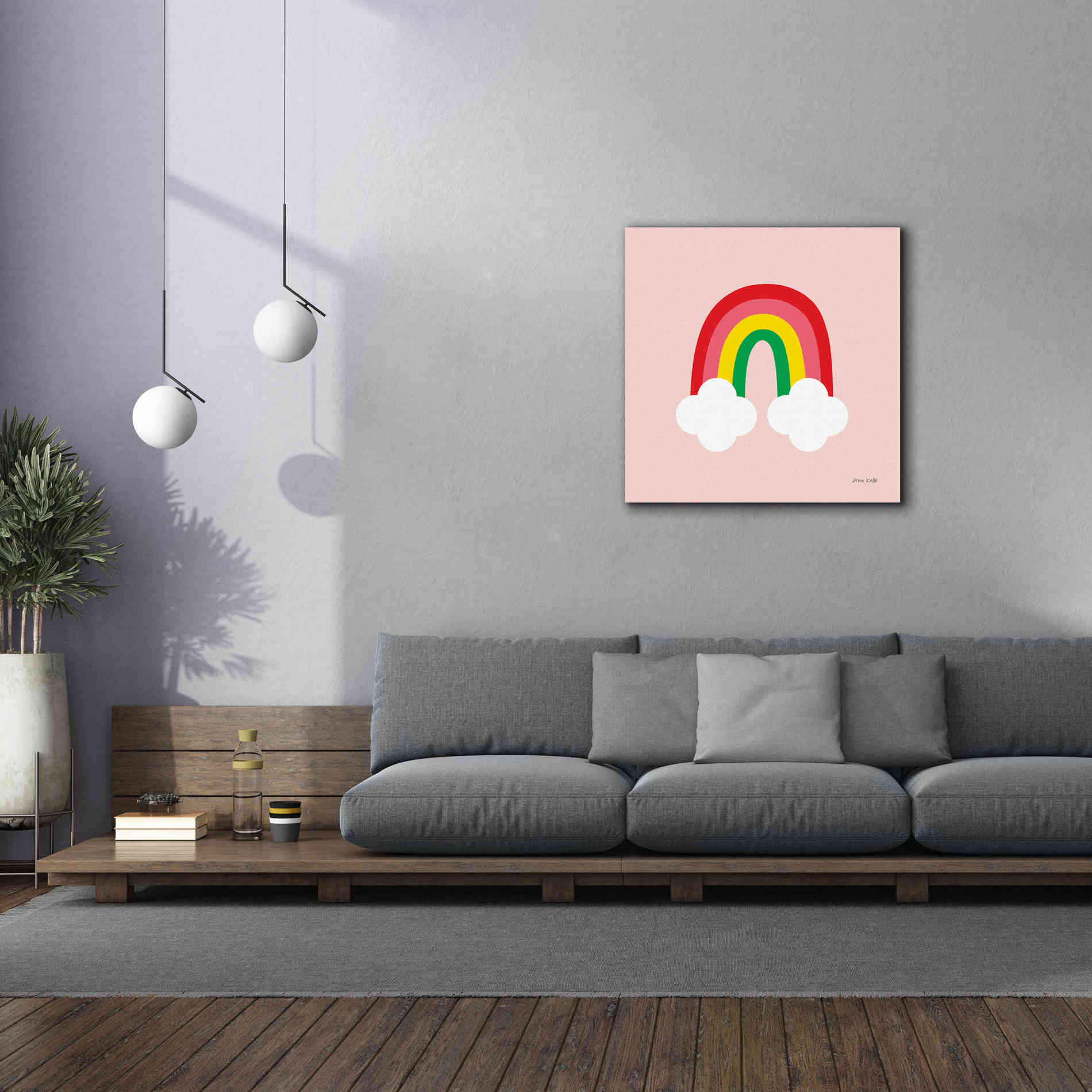 'Bright Rainbow II' by Ann Kelle Designs, Canvas Wall Art,37 x 37