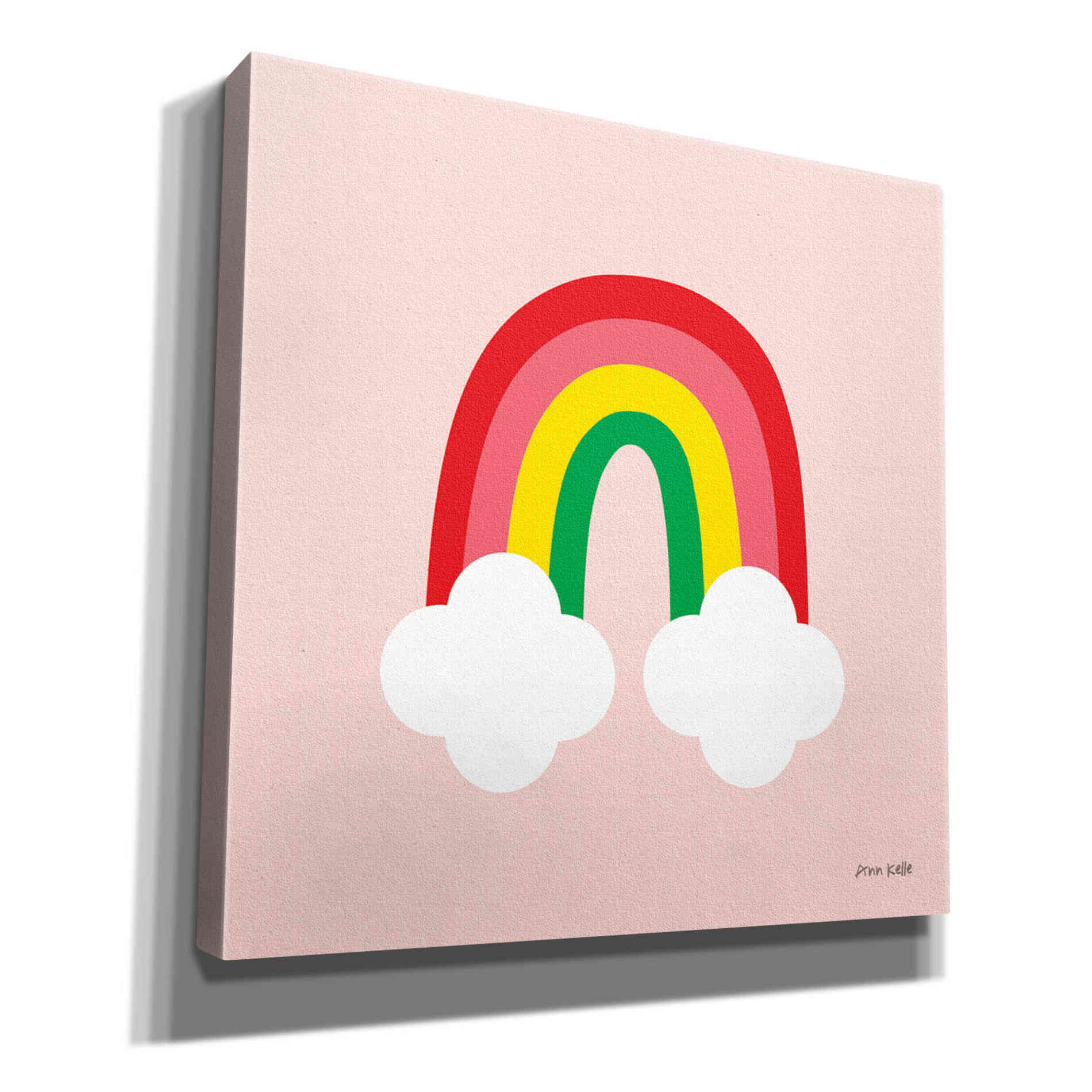 'Bright Rainbow II' by Ann Kelle Designs, Canvas Wall Art,12x12x1.1x0,18x18x1.1x0,26x26x1.74x0,37x37x1.74x0