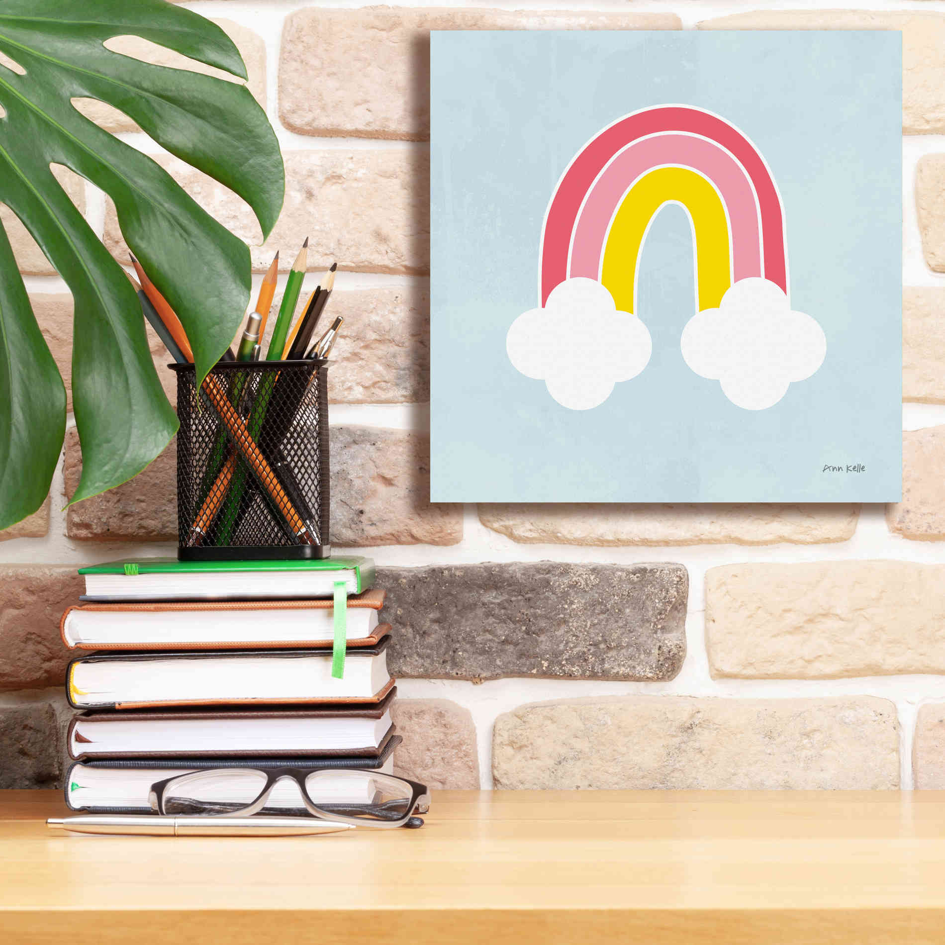 'Her Rainbow' by Ann Kelle Designs, Canvas Wall Art,12 x 12
