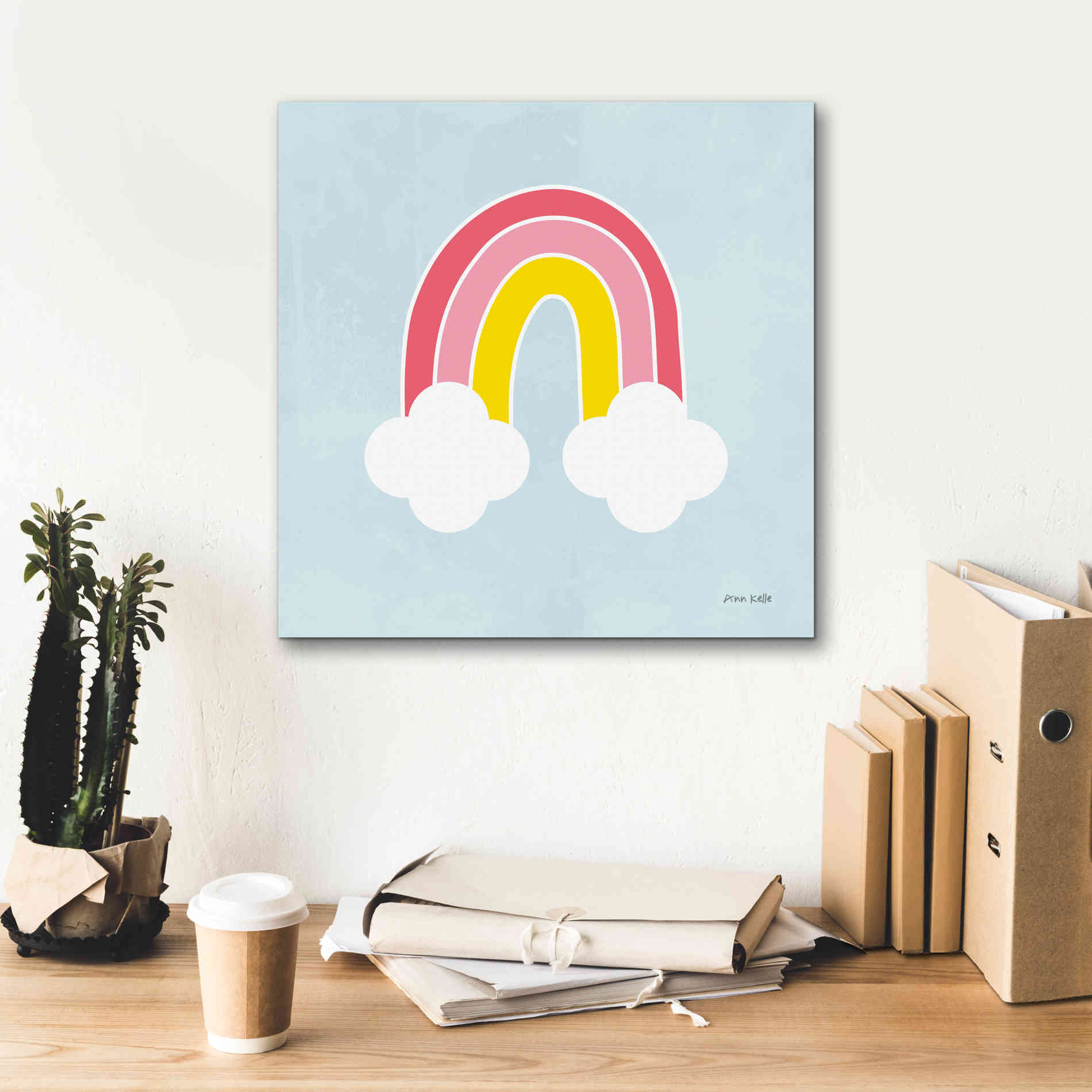 'Her Rainbow' by Ann Kelle Designs, Canvas Wall Art,18 x 18