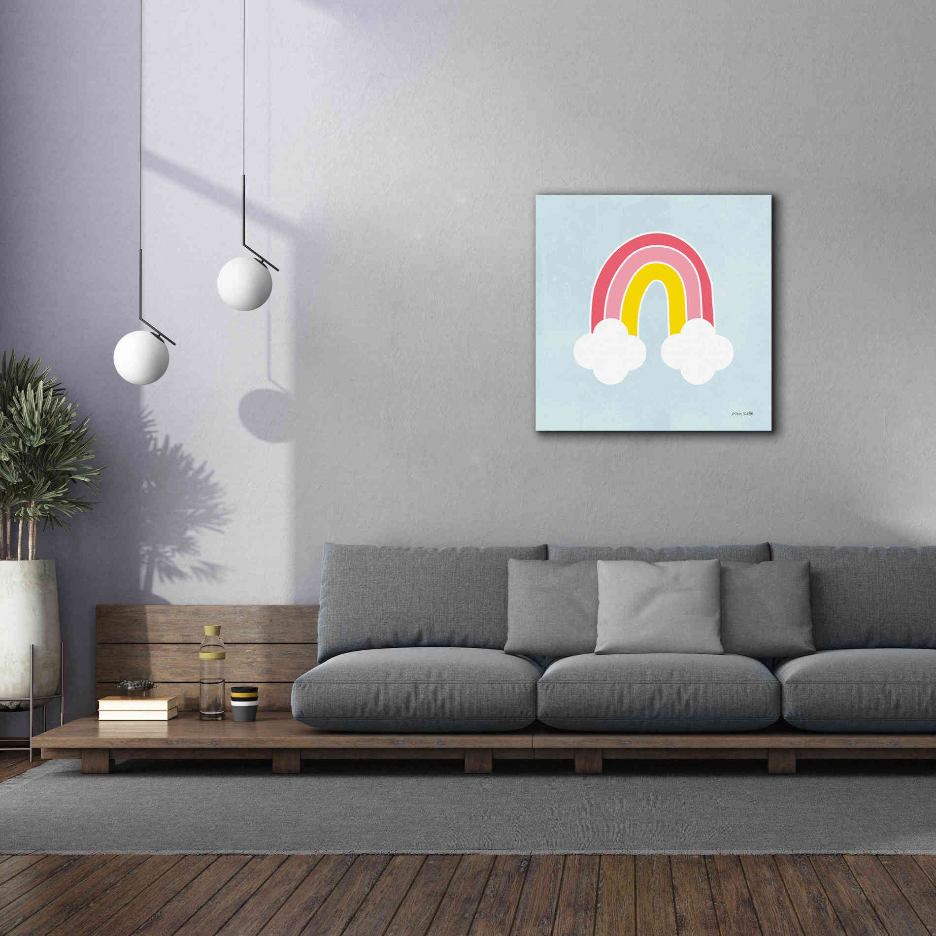 'Her Rainbow' by Ann Kelle Designs, Canvas Wall Art,37 x 37