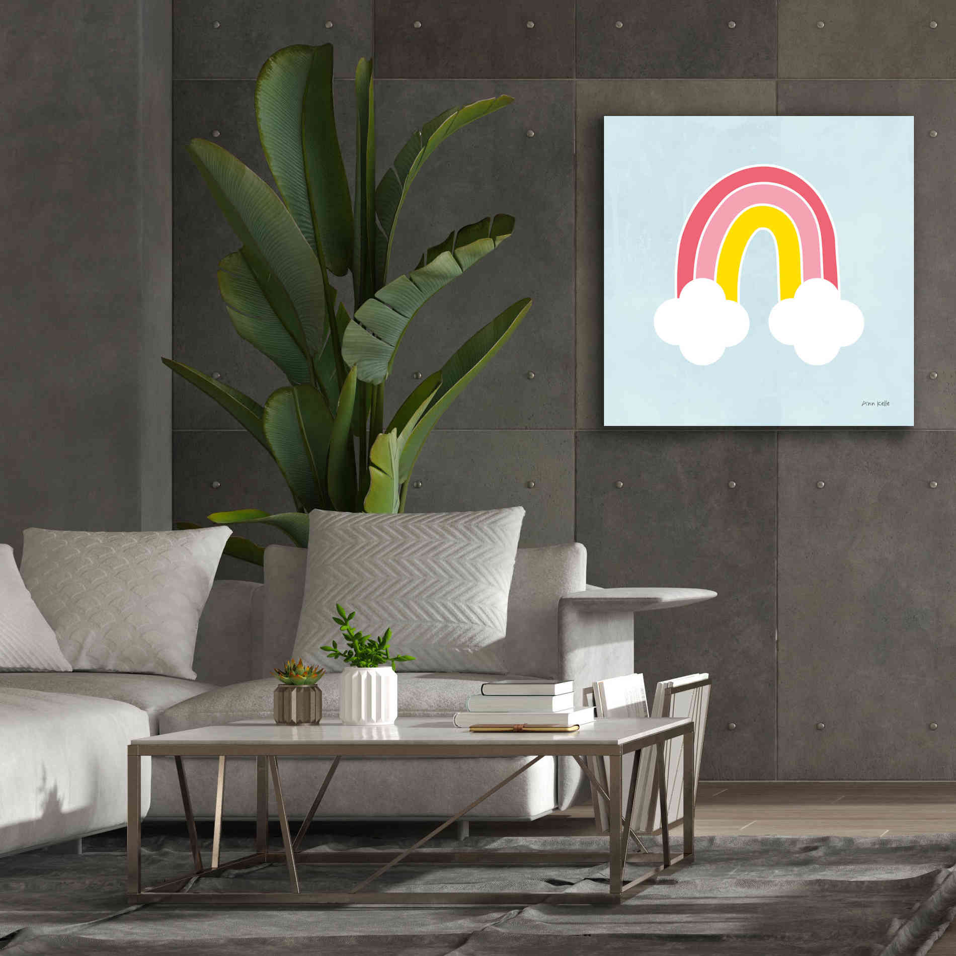 'Her Rainbow' by Ann Kelle Designs, Canvas Wall Art,37 x 37