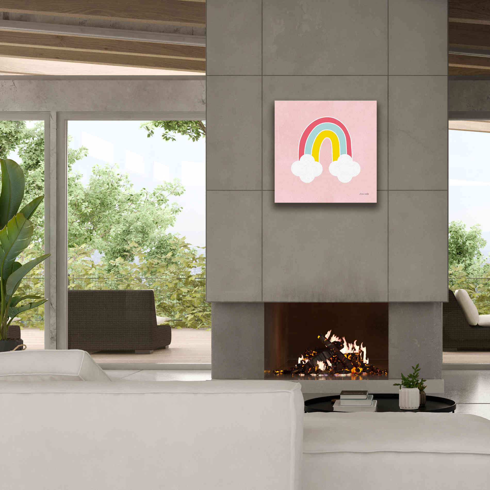 'His Rainbow' by Ann Kelle Designs, Canvas Wall Art,26 x 26