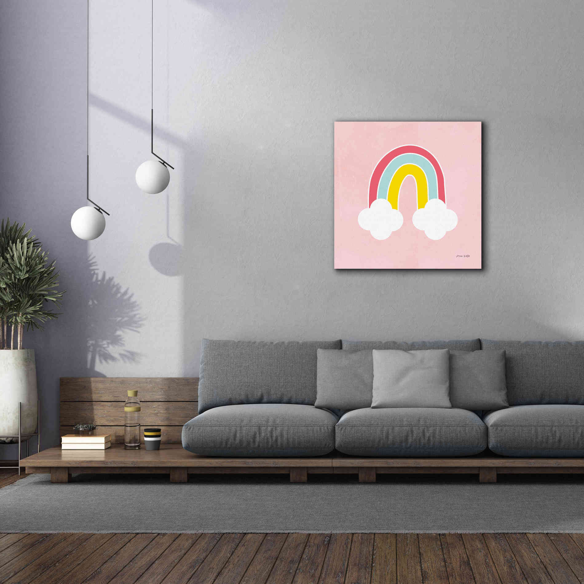 'His Rainbow' by Ann Kelle Designs, Canvas Wall Art,37 x 37