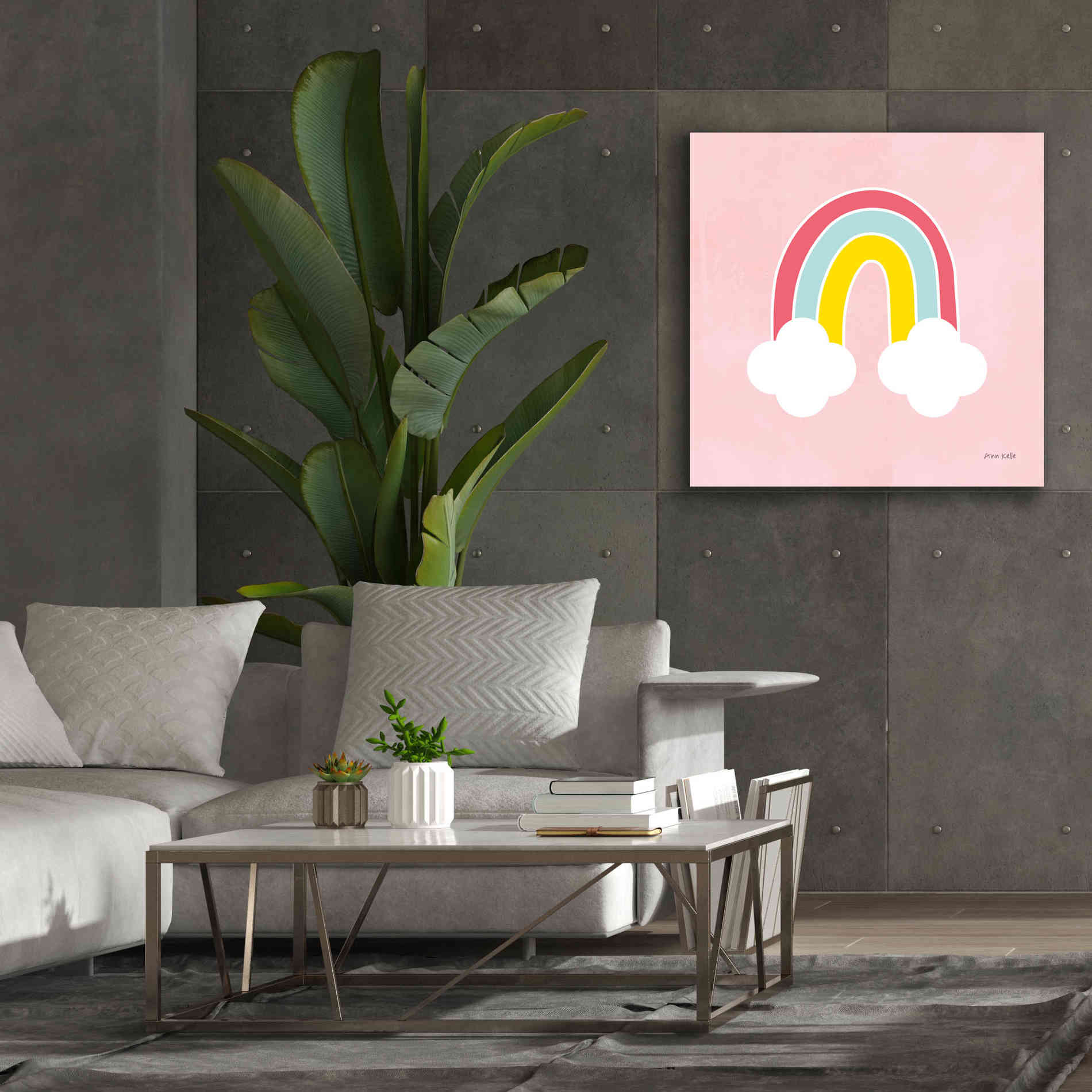 'His Rainbow' by Ann Kelle Designs, Canvas Wall Art,37 x 37