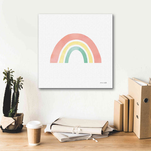 Image of 'Pastel Rainbow I' by Ann Kelle Designs, Canvas Wall Art,18 x 18